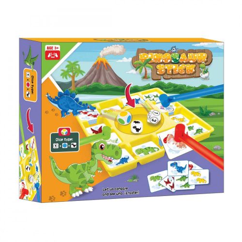 Szín és formafelismerő társasjáték, dínós