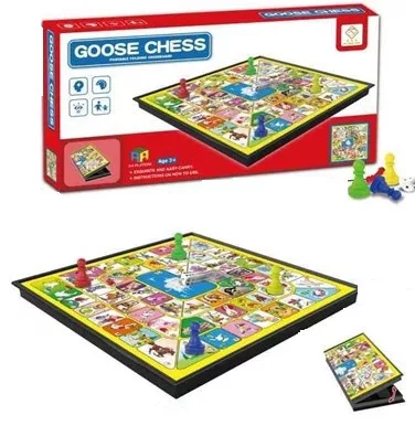 Mágneses társasjáték dobókockával és bábukkal